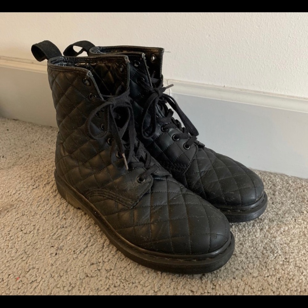 Black Quilted Dr. Martens - US 9